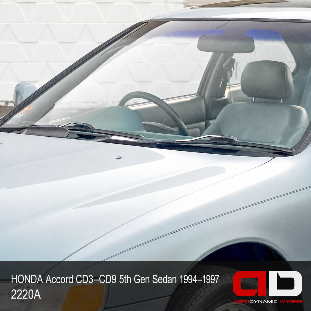 HONDA Accord CD3–CD9 5th Gen Sedan 1994–1997 front wiper blades 2220A on-car view 1