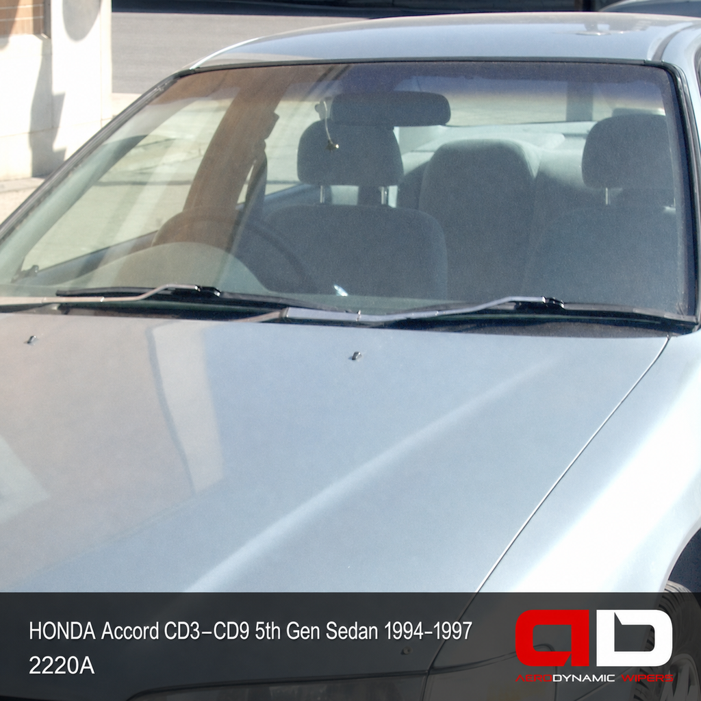 HONDA Accord CD3–CD9 5th Gen Sedan 1994–1997 front wiper blades 2220A on-car view 2