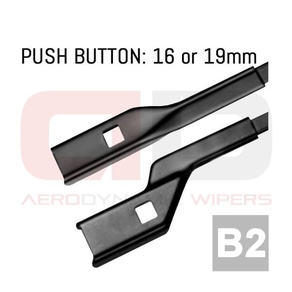 Front Wiper Arm Adaptor (Type B2) 1 Pair For Push Button ADWIPERS