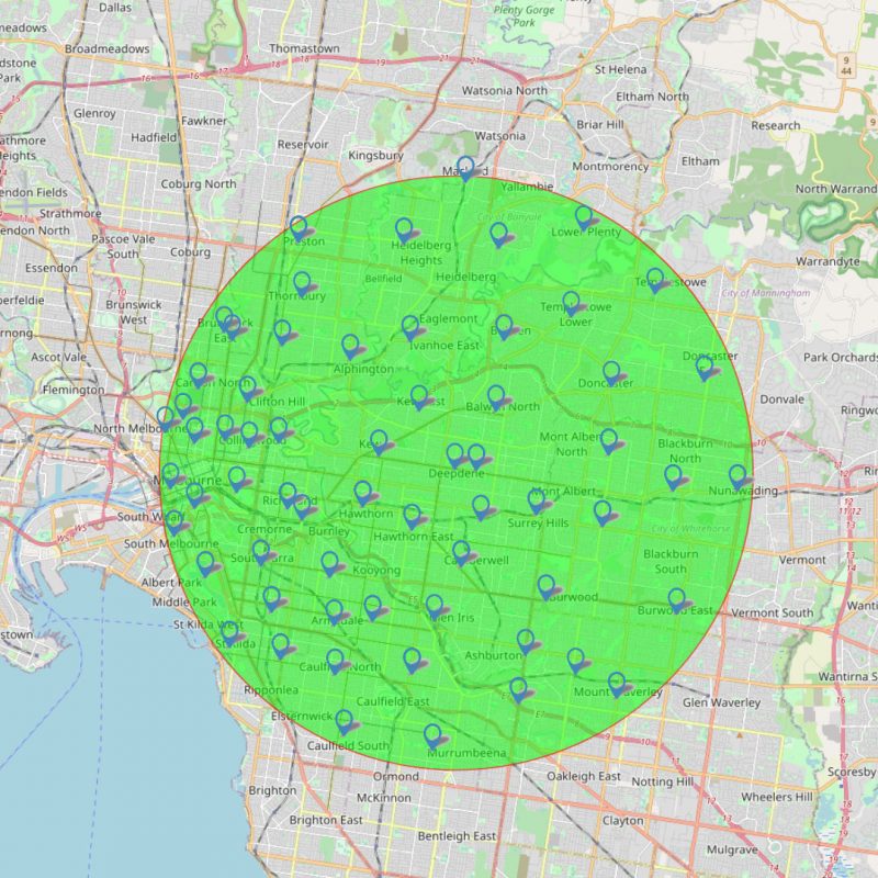SERVICE REGION: Melbourne-Division-Map-Deepdene