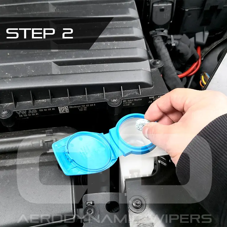 Glass Cleaning Tablets ADwipers Glass Cleaner Tablets Application Step 2
